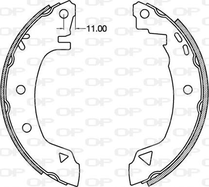 Open Parts BSA2097.00 - Комплект тормозных колодок, барабанные autospares.lv