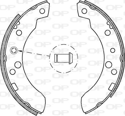 Open Parts BSA2049.00 - Комплект тормозных колодок, барабанные autospares.lv