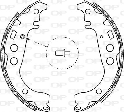 Open Parts BSA2044.00 - Комплект тормозных колодок, барабанные autospares.lv