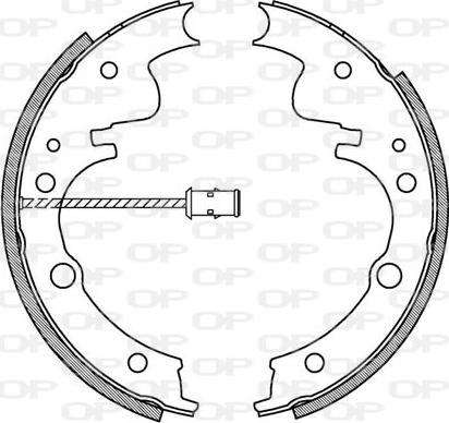 Open Parts BSA2046.00 - Комплект тормозных колодок, барабанные autospares.lv