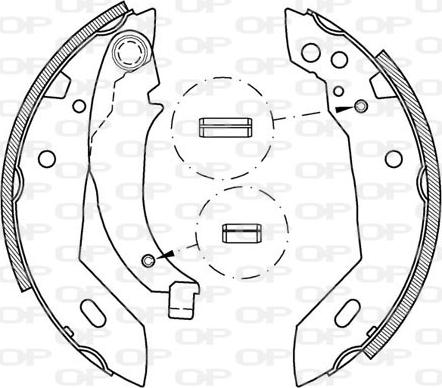 Open Parts BSA2041.00 - Комплект тормозных колодок, барабанные autospares.lv