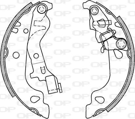 Open Parts BSA2043.00 - Комплект тормозных колодок, барабанные autospares.lv