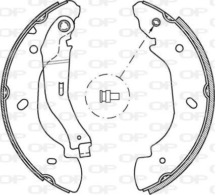 Open Parts BSA2047.00 - Комплект тормозных колодок, барабанные autospares.lv