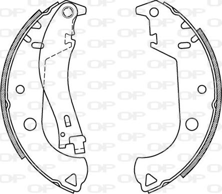 Open Parts BSA2059.00 - Комплект тормозных колодок, барабанные autospares.lv