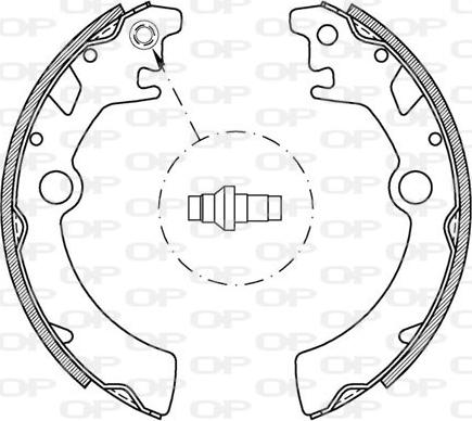 Open Parts BSA2054.00 - Комплект тормозных колодок, барабанные autospares.lv