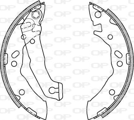 Open Parts BSA2055.00 - Комплект тормозных колодок, барабанные autospares.lv