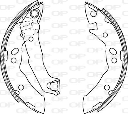 Open Parts BSA2056.00 - Комплект тормозных колодок, барабанные autospares.lv