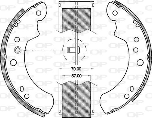 Open Parts BSA2050.00 - Комплект тормозных колодок, барабанные autospares.lv