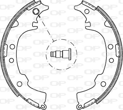 Open Parts BSA2053.00 - Комплект тормозных колодок, барабанные autospares.lv