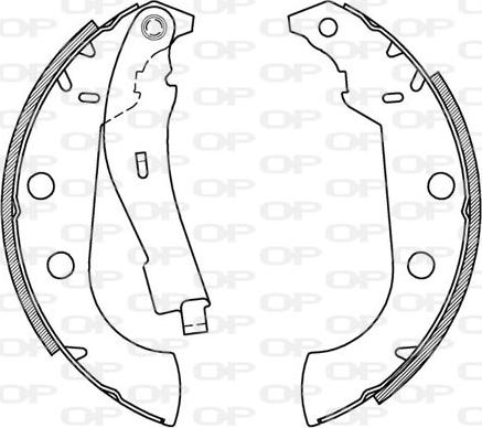 Open Parts BSA2064.00 - Комплект тормозных колодок, барабанные autospares.lv