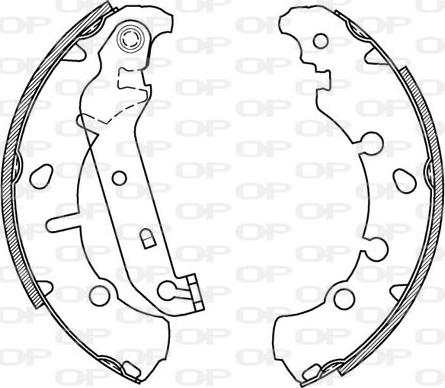 Open Parts BSA2066.00 - Комплект тормозных колодок, барабанные autospares.lv