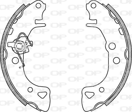 Open Parts BSA2060.00 - Комплект тормозных колодок, барабанные autospares.lv