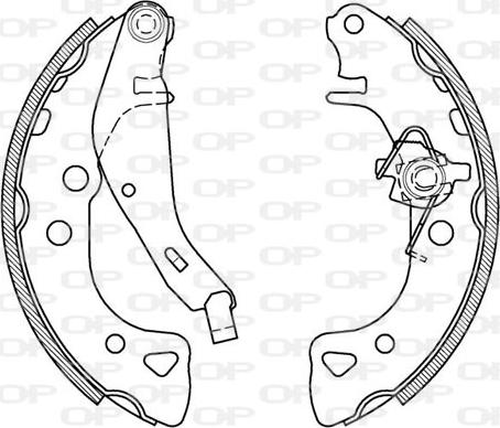 Open Parts BSA2061.00 - Комплект тормозных колодок, барабанные autospares.lv