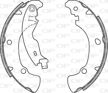 Open Parts BSA2009.00 - Комплект тормозных колодок, барабанные autospares.lv