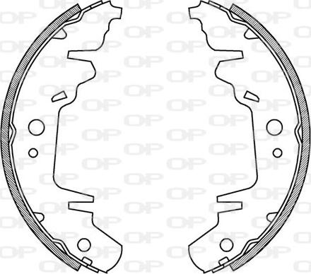 Open Parts BSA2004.00 - Комплект тормозных колодок, барабанные autospares.lv