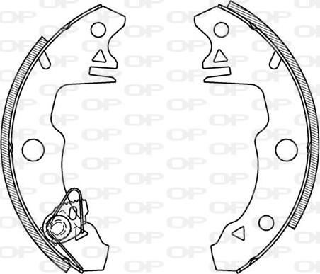 Open Parts BSA2005.00 - Комплект тормозных колодок, барабанные autospares.lv