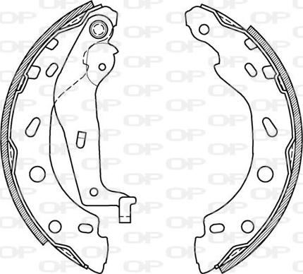 Open Parts BSA2000.00 - Комплект тормозных колодок, барабанные autospares.lv