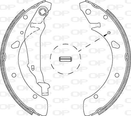 Open Parts BSA2019.00 - Комплект тормозных колодок, барабанные autospares.lv