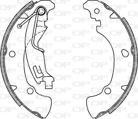 Open Parts BSA2010.00 - Комплект тормозных колодок, барабанные autospares.lv