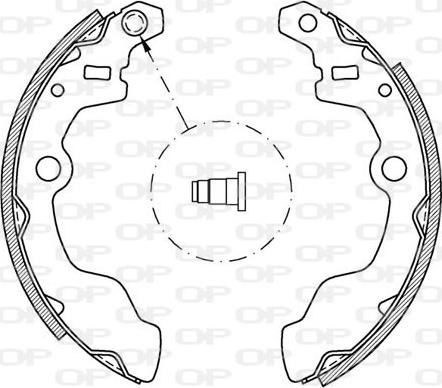 Open Parts BSA2018.00 - Комплект тормозных колодок, барабанные autospares.lv