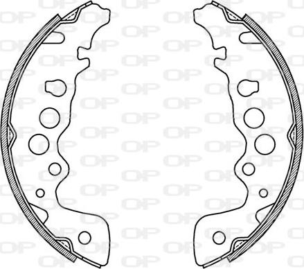 Open Parts BSA2017.00 - Комплект тормозных колодок, барабанные autospares.lv