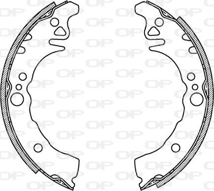 Open Parts BSA2084.00 - Комплект тормозных колодок, барабанные autospares.lv