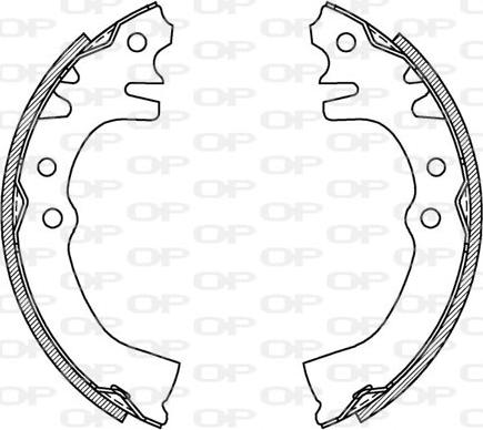 Open Parts BSA2081.00 - Комплект тормозных колодок, барабанные autospares.lv