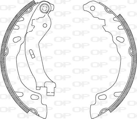 Open Parts BSA2083.00 - Комплект тормозных колодок, барабанные autospares.lv