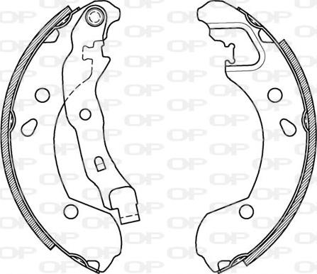 Open Parts BSA2087.00 - Комплект тормозных колодок, барабанные autospares.lv
