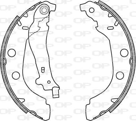 Open Parts BSA2039.00 - Комплект тормозных колодок, барабанные autospares.lv