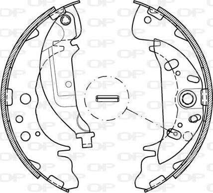 Open Parts BSA2035.00 - Комплект тормозных колодок, барабанные autospares.lv