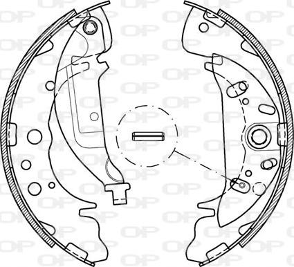 Open Parts BSA2036.00 - Комплект тормозных колодок, барабанные autospares.lv