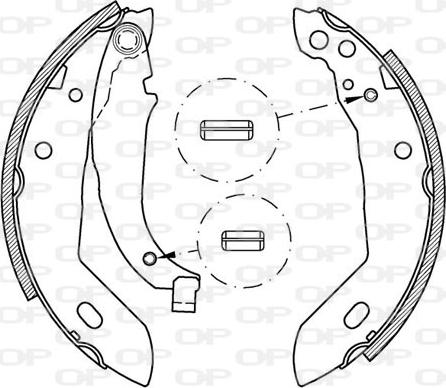 Open Parts BSA2030.00 - Комплект тормозных колодок, барабанные autospares.lv