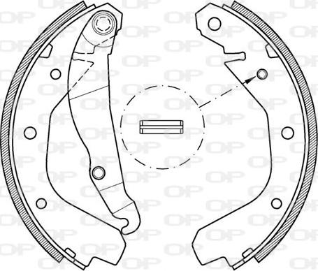 Open Parts BSA2038.00 - Комплект тормозных колодок, барабанные autospares.lv