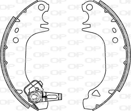 Open Parts BSA2024.00 - Комплект тормозных колодок, барабанные autospares.lv