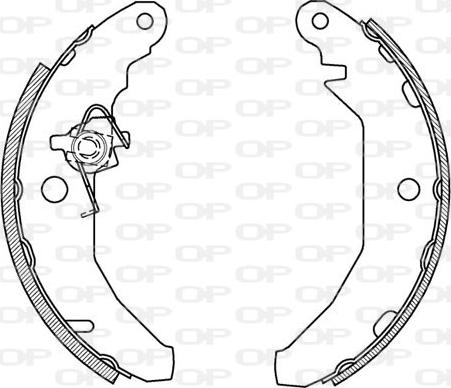 Open Parts BSA2028.00 - Комплект тормозных колодок, барабанные autospares.lv