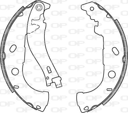 Open Parts BSA2022.00 - Комплект тормозных колодок, барабанные autospares.lv