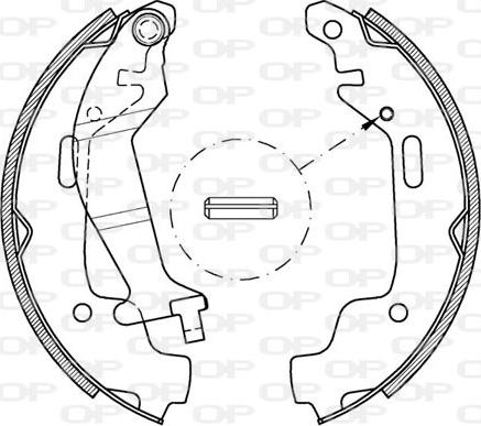 Open Parts BSA2074.00 - Комплект тормозных колодок, барабанные autospares.lv