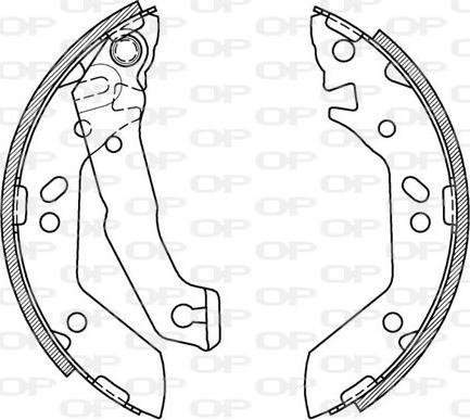 Open Parts BSA2070.00 - Комплект тормозных колодок, барабанные autospares.lv