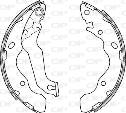 Open Parts BSA2071.00 - Комплект тормозных колодок, барабанные autospares.lv