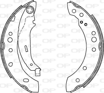 Open Parts BSA2078.00 - Комплект тормозных колодок, барабанные autospares.lv