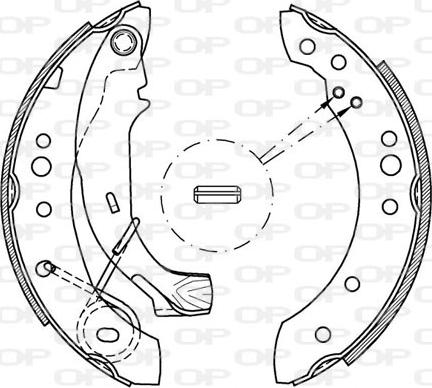 Open Parts BSA2077.00 - Комплект тормозных колодок, барабанные autospares.lv