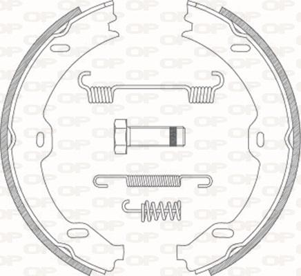 Open Parts BSA2190.00 - Комплект тормозных колодок, барабанные autospares.lv