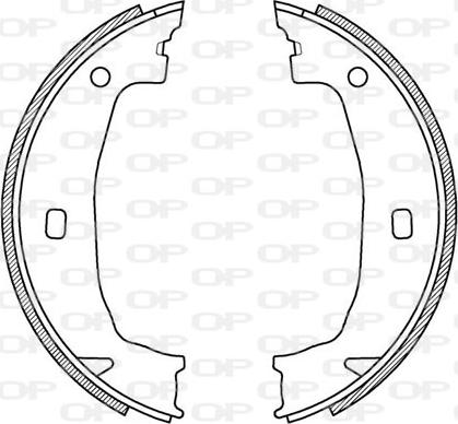 Open Parts BSA2197.00 - Комплект тормозных колодок, барабанные autospares.lv