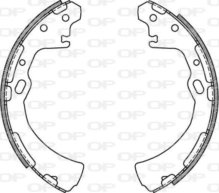 Open Parts BSA2144.00 - Комплект тормозных колодок, барабанные autospares.lv