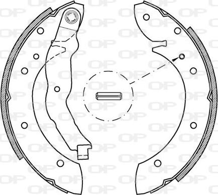 Open Parts BSA2148.00 - Комплект тормозных колодок, барабанные autospares.lv