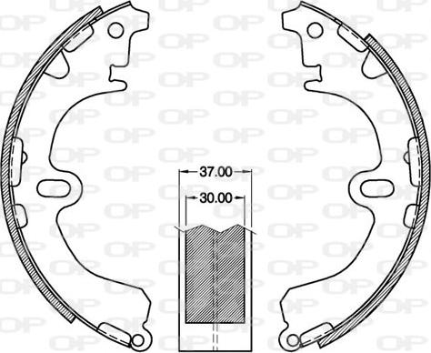 Open Parts BSA2142.00 - Комплект тормозных колодок, барабанные autospares.lv