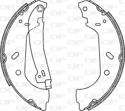 Open Parts BSA2159.00 - Комплект тормозных колодок, барабанные autospares.lv