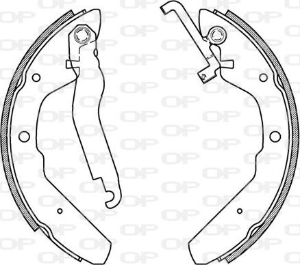 Open Parts BSA2154.00 - Комплект тормозных колодок, барабанные autospares.lv