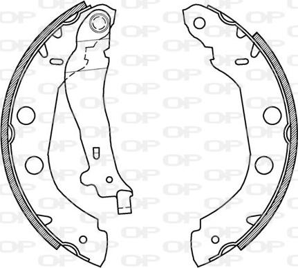 Open Parts BSA2156.00 - Комплект тормозных колодок, барабанные autospares.lv